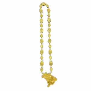 Corrente 18mm com pingente mapa com cristo cravejado