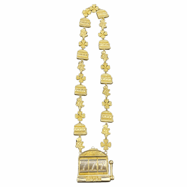 Corrente 24mm cassino, trevo e tio patinhas pingente cassino 777