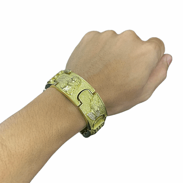 Bracelete 25 mm Cruz, Coração, Fé, Cristo, Mão e Bíblia - Imagem 3